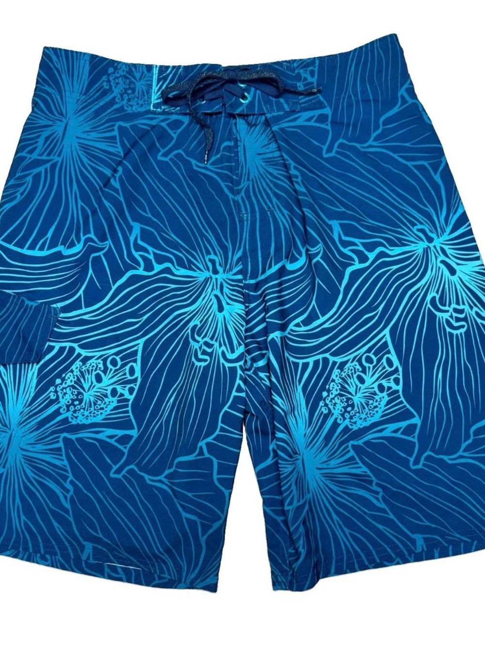 OP Men's Teal and Navy Floral Board Shorts
